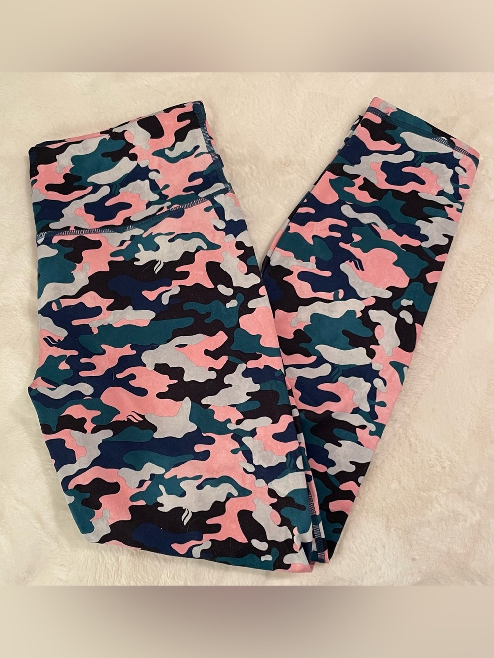 Colorful Camo Fabletics PowerHold Leggings